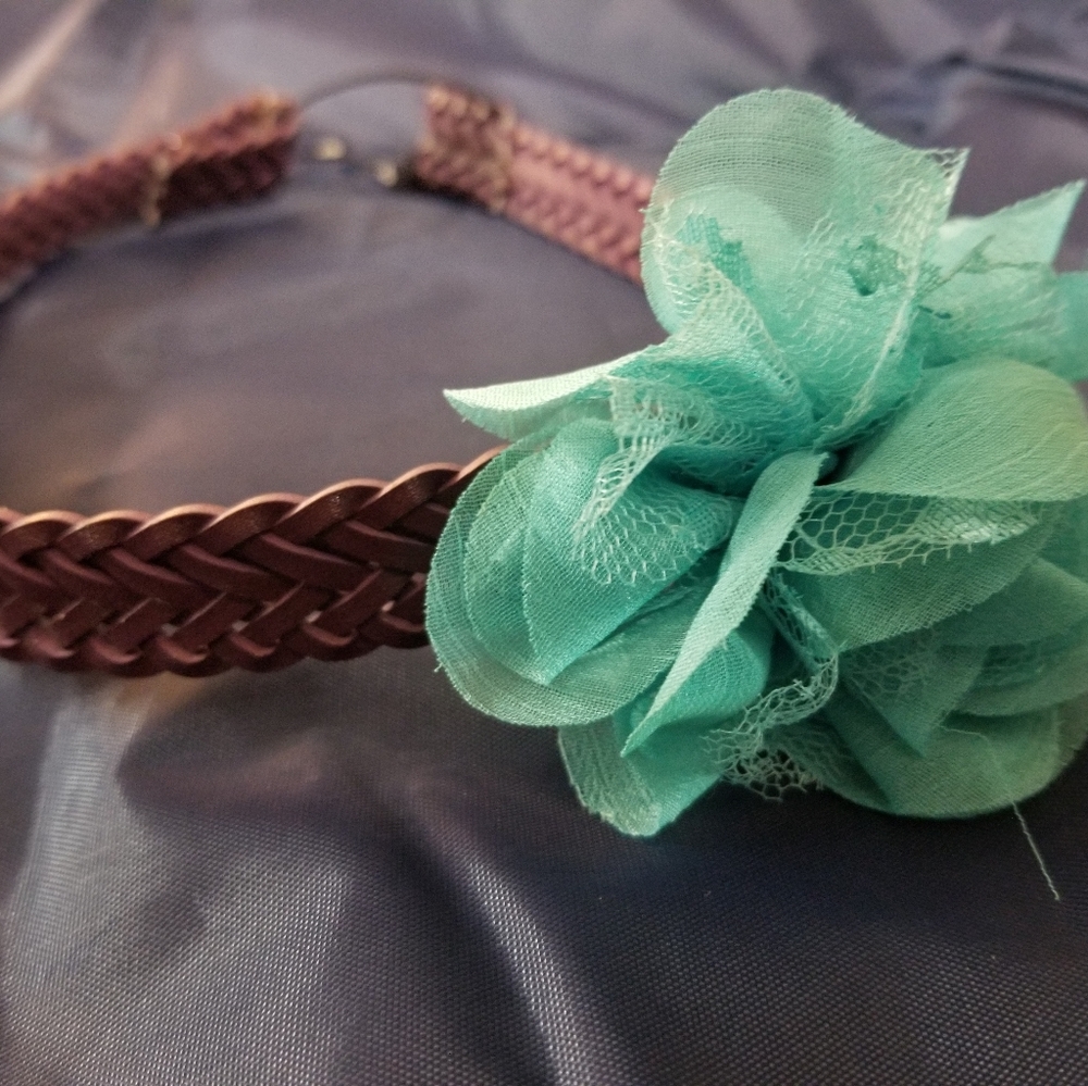 Leather braided headband